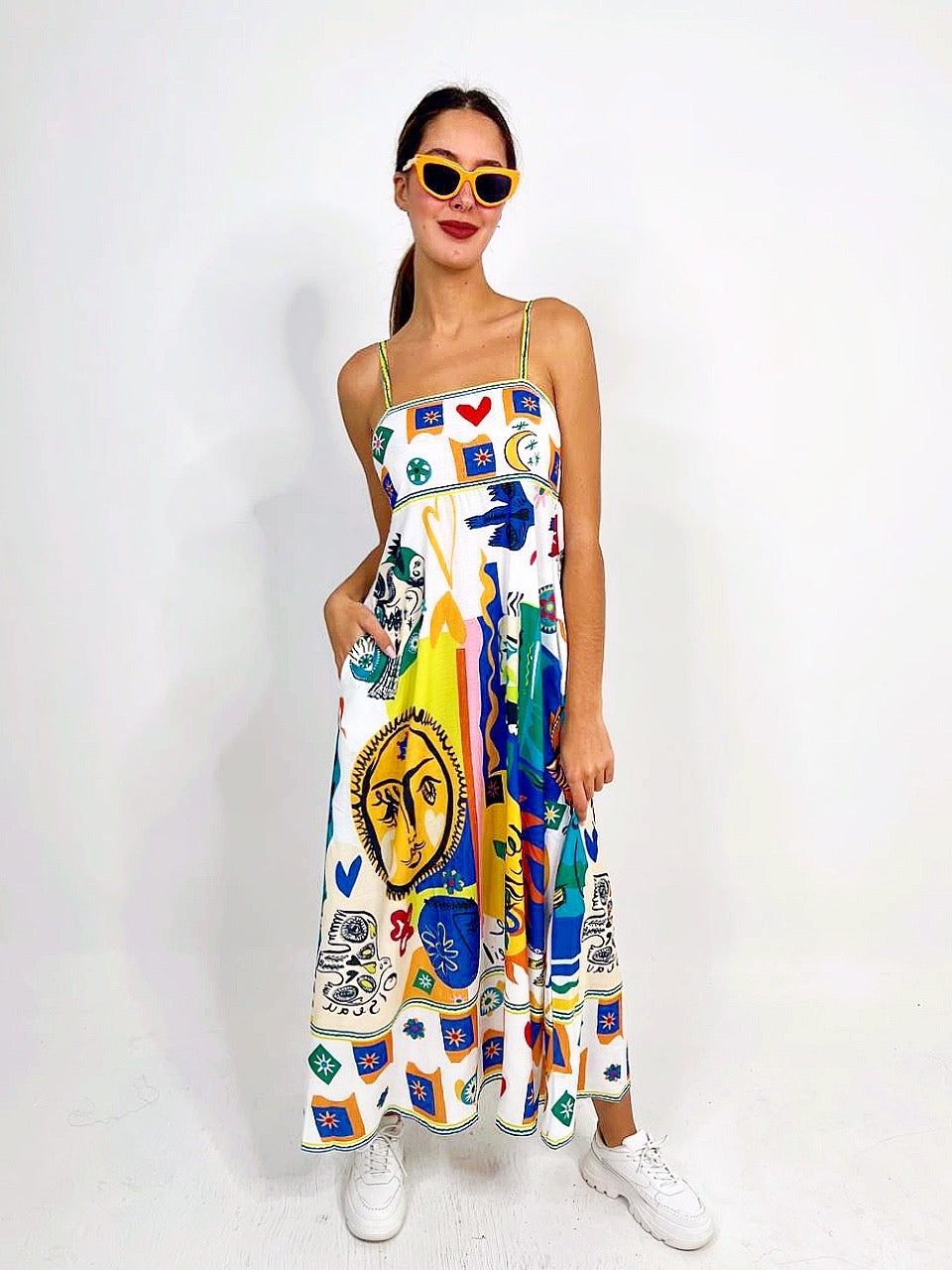 Copy of Multicolour Designer Fashion Cotton Dress