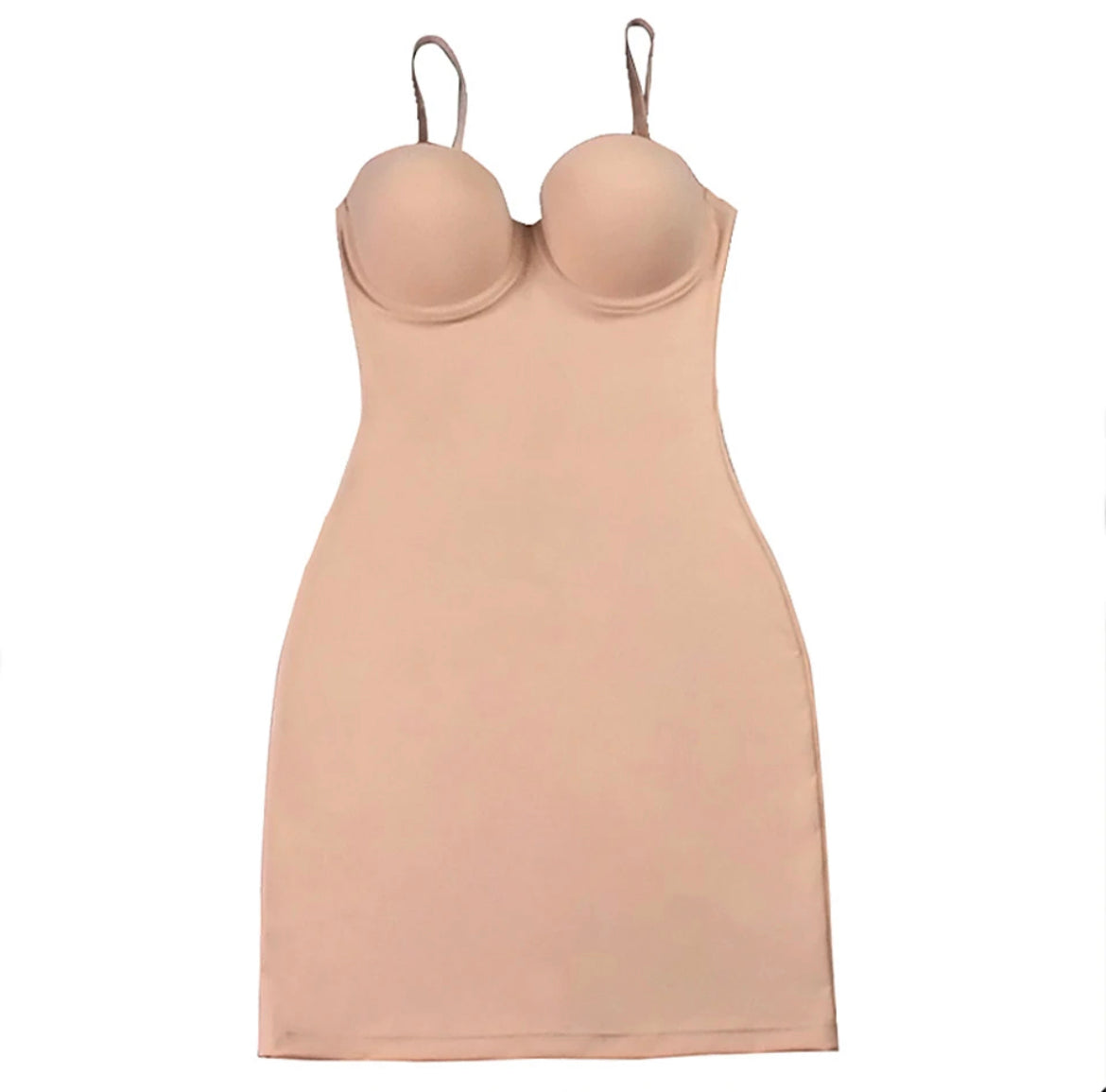 Seamless Sculpt Slip Slim Solid Shapewear Dress for Women