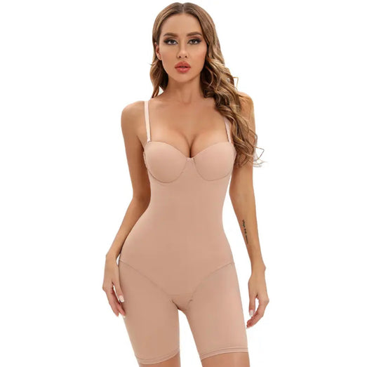 Seamless Sculpt Slip Slim Solid Shapewear romper for Women