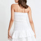 White Cut Out Layered Hem Sexy Dress