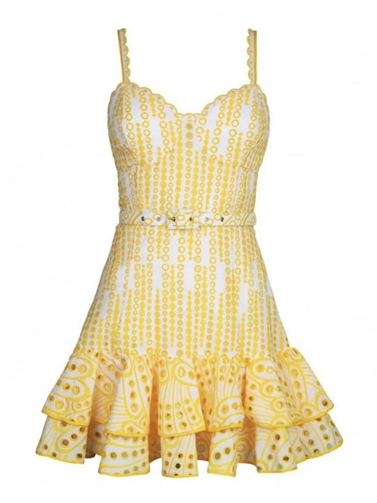 Cut Out Embroidery Camisole Dress