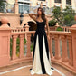 Black & White Contrast Sling Dress