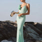 Green 3D Flowers Halter Backless Sexy Club Sequin