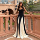 Black & White Contrast Sling Dress