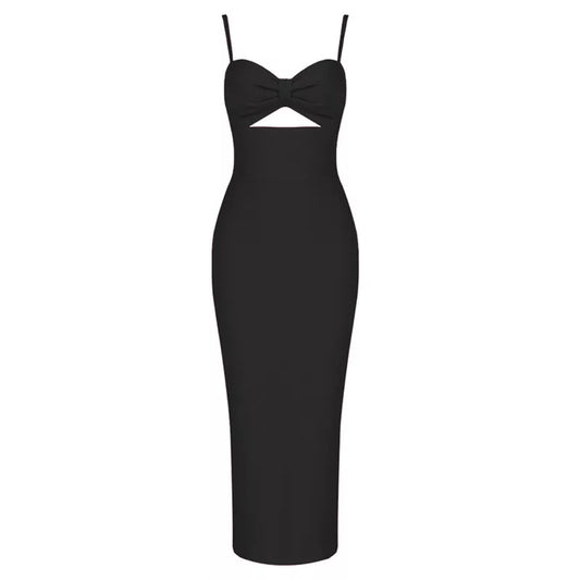 Black Bodycon party Slit Dress For Woman