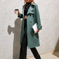 Long mint Trench Coat for Women Clothes