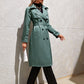 Long mint Trench Coat for Women Clothes